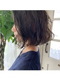 切りっぱなしボブ×パーマ★