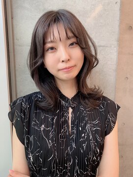 シロク センター南(SHIROKU) くびれミディアムレ/韓国/レイヤーカット/くびれヘア