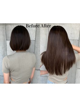 天神で高品質な馴染ませエクステならココ★地【プルエクステ60本￥13200～】地毛への負担も少ないのも人気*