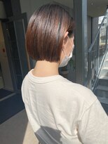 フロート 小阪店(float) マロンブラウン_マロンベージュ Aラインボブ かきあげ