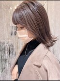 #ラベージュ#ケアブリーチ#ダブルカラー#外ハネ