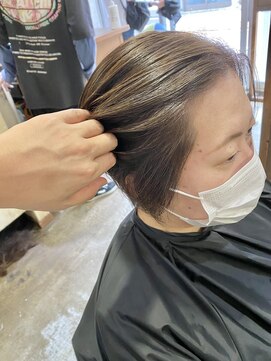 トト 船橋店(toto.) 黒髪/グレーベージュ/レイヤーロング/前髪パーマ[西船橋/津田沼]