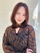 オーロ(ORO)&nbsp;黒髪ボブルフ小顔ネビージュくびれワンレンオリーブベージュ