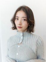 メゾンバイハバナ(maison by HAVANA)&nbsp;20代30代大人かわいい黒髪アッシュ前髪パーマ小顔ボブ