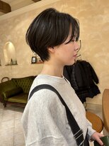 ハンサムショート/前髪なし/ハイライト/ショートヘア/銀座有楽町
