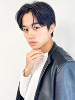アース 錦糸町店(HAIR&MAKE EARTH)&nbsp;毛流れハンサムショートセンターパートメンズ黒髪爽やか