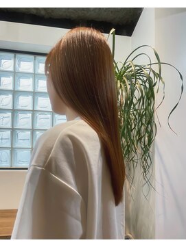 ナインスフロア(9NINTH FLOOR) オレンジブラウン/ブリーチなし/暖色カラー/ニュアンスベージュ