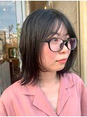 顔周りレイヤーナチュラルボブ