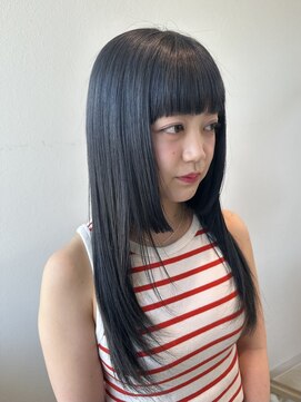 サラ ビューティー サイト 古賀店(SARA Beauty Sight) パッツン/ワイドバング/髪質改善トリートメント/ブルーブラック