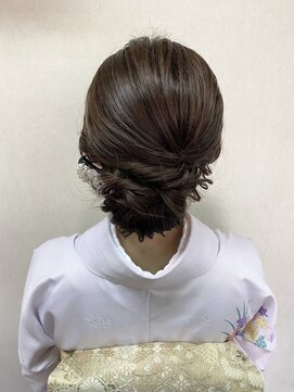 バサラ 大阪梅田店(VASARA) 訪問着　シニヨン　和髪　セミロング　ヘアセット　大阪　梅田