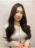 【韓国巻き】ローレイヤーカット/流れる顔まわり/ココアブラウン