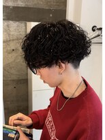 エッジ(EDGE)&nbsp;メンズ波巻きスパイラルパーマ刈り上げマッシュスタイル