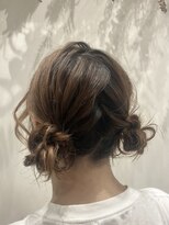 ふわふわツインお団子　ヘアセット