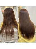 《★髪質改善うる艶ストレート+カット★》【福岡髪質改善】