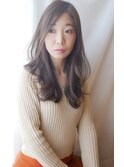 透け感前髪なし大人可愛いゆるふわ無造作ウェーブ