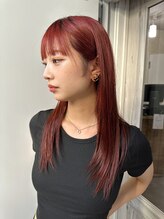 ユニル(unir) 【unir】ブリーチありオレンジレッド★