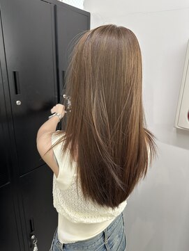 ディジョン(Dijon) 韓国顔まわりレイヤーカットグレージュオリーブベージュブラウン