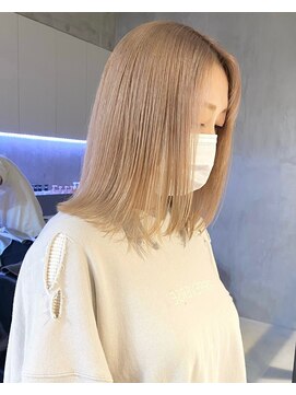 エリマ 武蔵小杉(elima) 武蔵小杉レイヤーボブ抜きっぱなしブランドベージュダブルカラー