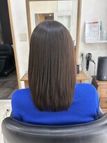 ケアーズ 稲毛店(CARES)&nbsp;髪質改善カラーでつくる艶スモーキーグレージュボブ