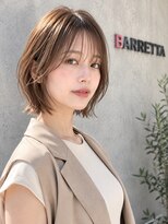 ルシードスタイル バレッタ(LUCIDO STYLE BARRETTA)&nbsp;小顔ショートボブ×シースルーバング×ふわもこパーマ