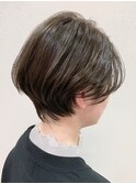 大人ナチュラルショート×ミルキーベージュ【ROSIER町田】