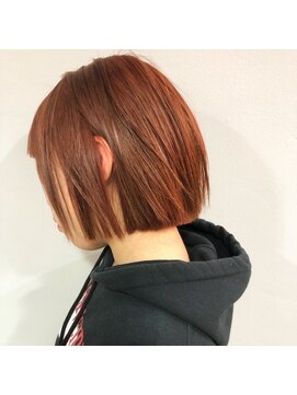 クラン(clan) clan オレンジ 切りっぱなしボブ