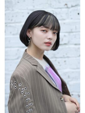 ソワン ドゥ ブレス フラン 東花園店(soin de brace Fran) インナーオリーブカラーボブ