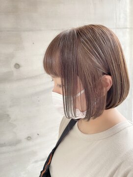 アッシュタカサキ(ash takasaki) 【ash】20代30代40代大人可愛いツヤ感★アッシュベージュ×ボブ