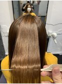 ミストバングくびれヘアぶつ切りボブブルーグレージュ冬カラー