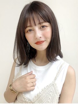 ガーデン 銀座(GARDEN) 黒髪 ボブルフ ネビージュ 小顔 ワンレン　顔まわりレイヤー