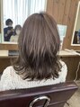 クロエ バイ ラヴィズム 松崎店(CLOE by LUVISM) 透明感あるベージュカラー 仕上げはコテで巻きました!