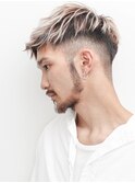 束感ツーブロックマッシュパーマウルフ波巻きスキンフェード217