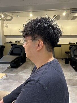 ソイクフ 四条大宮店(SOY-KUFU) 【soy-kufu】MEN'S HAIRアッシュブラックマッシュパーマ