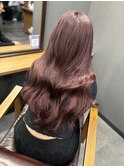 #ロングヘア#ボルドーカラー#エクステ#ぷるしーる
