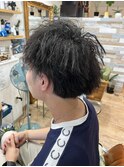 ツーブロック×ハードパーマ