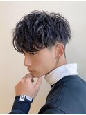 波巻きスパイラルパーマメンズマッシュパーマツイストパーマ