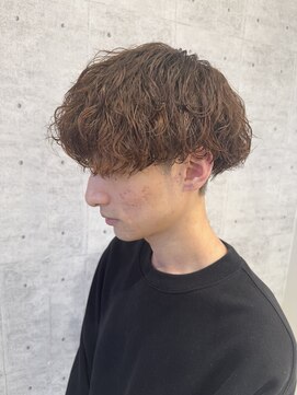 アッシュ 下丸子店(Ash) メンズシースルーマッシュニュアンスパーマシャドウパーマ韓国風