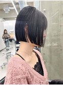 イメチェン/ホワイトブロンド/外ハネボブ/美髪/栄/矢場町r80