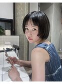 【顔周りをデザインする前上がりボブ】ボブ/ミニボブ/重ためボブ