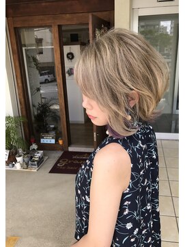 グランジュテ(grandjute) 似合わせカット★ハイライト★白髪ぼかし★髪質改善★ミディアム