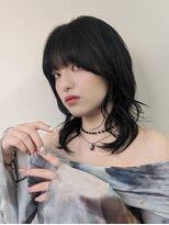 オムニス 表参道(Omnis)&nbsp;暗髪ザクザクレイヤーハッシュカットくびれミディアムレイヤー