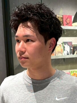 メンズサロン ブロック(Men's Salon bloc) アップバング ニュアンスパーマ ショートヘア メンズショート