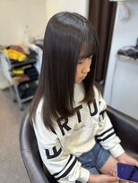 アンサ 長岡天神店(ANSA) 小学生の縮毛矯正。憧れのうる艶ストレート。キッズカット