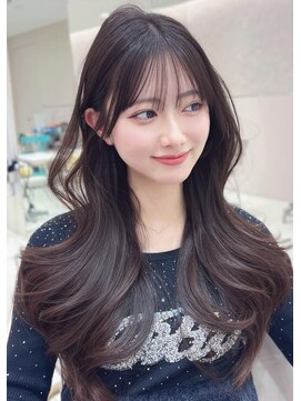 アフロート トウキョウ(AFLOAT TOKYO) 韓国ミディアムレイヤーセミロング顔まわりシースルーバング前髪
