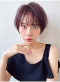 ショートレイヤー/大人ショート/ピンクベージュ