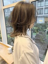 バイオレット 表参道店(Violet)&nbsp;レイヤーボブくびれボブブリーチなしオリーブグレージュ