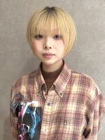 マーブル 町田(marble) ミルクティーブロンド/ダークブルー/デジタルパーマ/町田