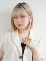 ヘアアンドメイク ニューヨーク ニューヨーク 長岡天神店(Hair&Make NYNY) ホワイトミルクティーベージュ*ミニボブ/ハイトーンボブ/韓国