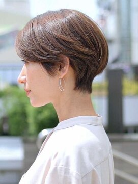 プールバイスタイル 藤沢(POOL by STYLE) トップふんわり流し前髪ショート/40代/藤沢