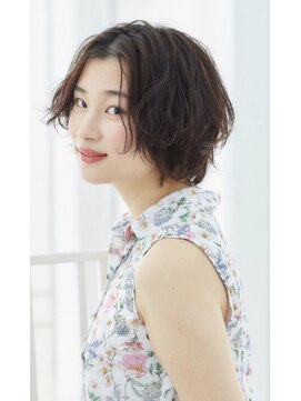 ミチオ ノザワ ヘアサロン ギンザ(Michio Nozawa HAIR SALON Ginza) 「瀧上丈司」センターパートボブ×小顔簡単スタイリング